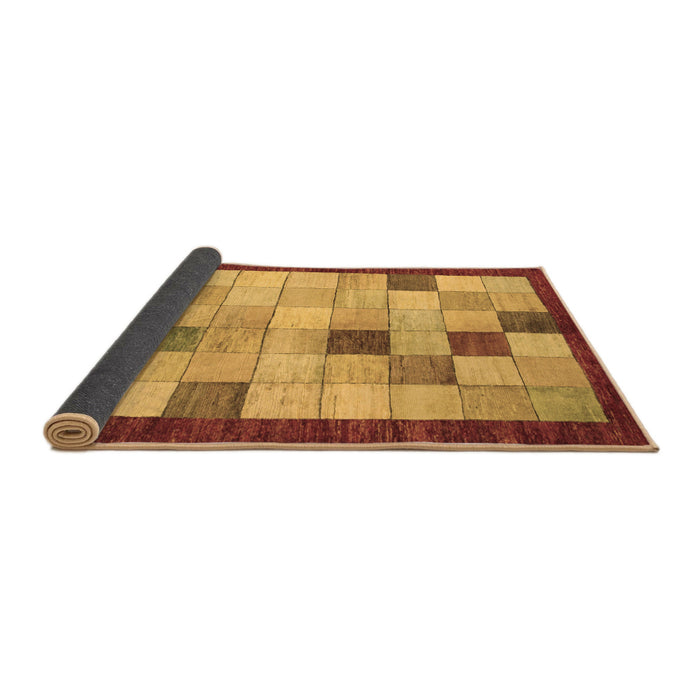 Sideview of Checkered Brown Modern Rug, abs950brn