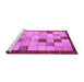 Sideview of Machine Washable Checkered Purple Modern Area Rugs, wshabs950pur