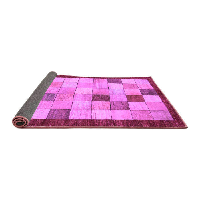 Sideview of Checkered Purple Modern Rug, abs950pur