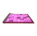 Sideview of Checkered Purple Modern Rug, abs950pur