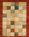 Abstract Orange Checkered Rug, abs950