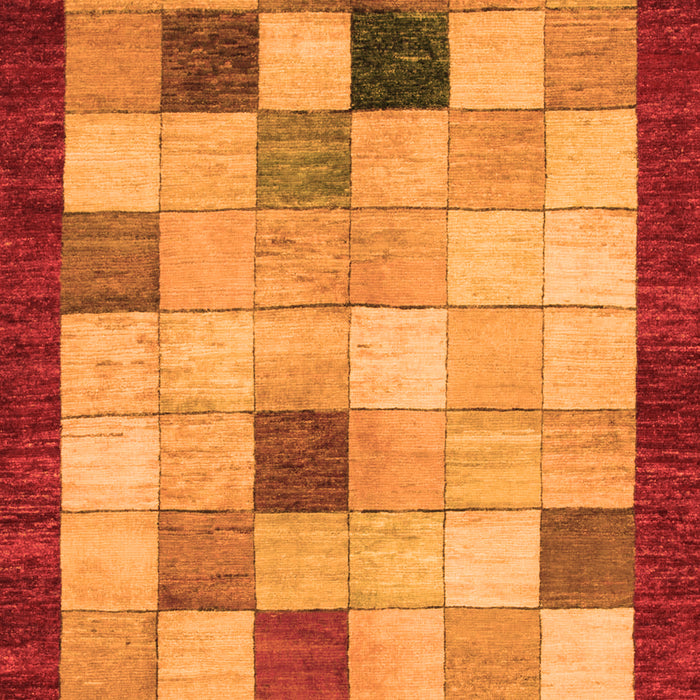 Checkered Orange Modern Rug, abs950org