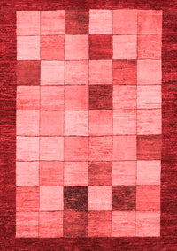 Checkered Red Modern Rug, abs950red