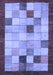 Checkered Blue Modern Rug, abs950blu