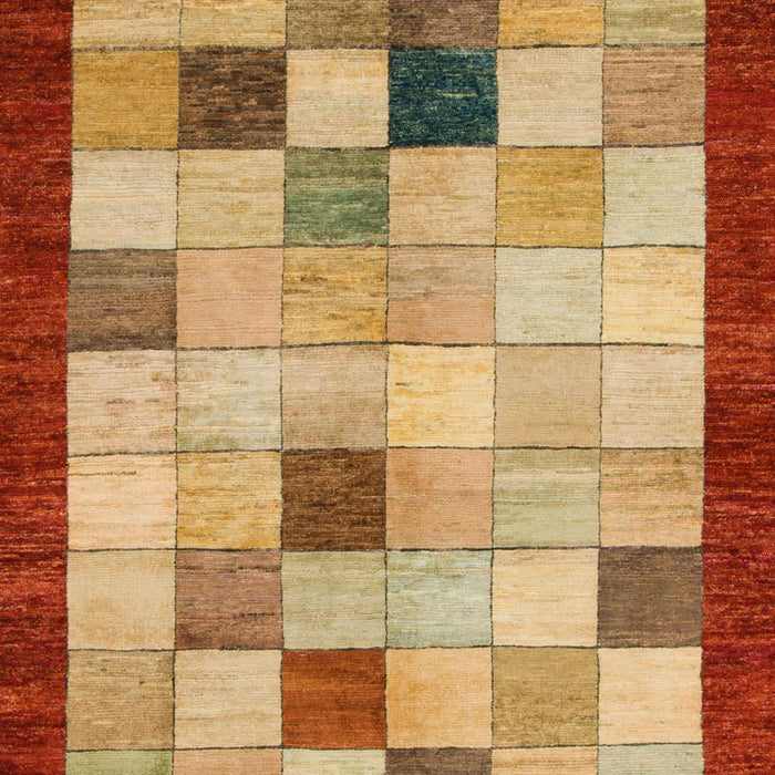 Machine Washable Abstract Orange Rug, wshabs950