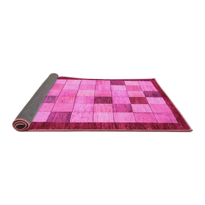 Sideview of Checkered Pink Modern Rug, abs950pnk