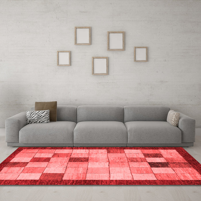 Modern Red Washable Rugs