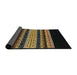 Sideview of Abstract Black Modern Rug, abs951