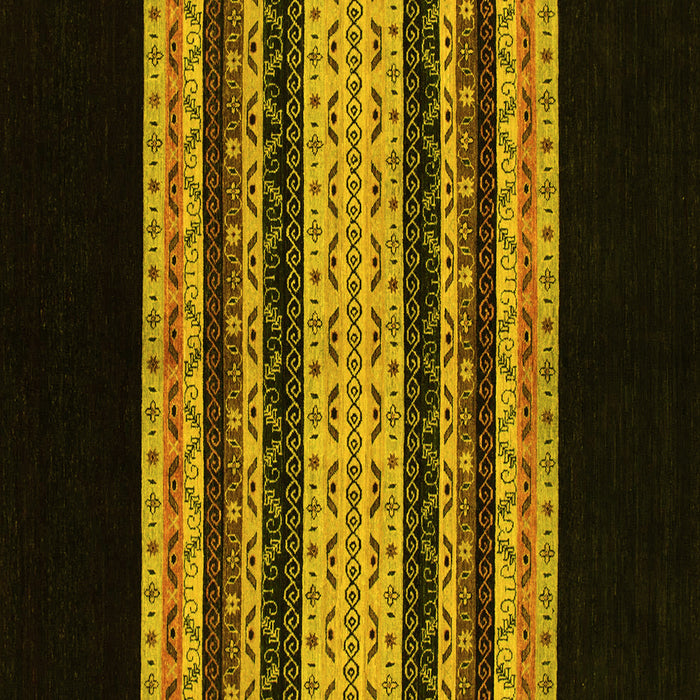 Square Machine Washable Abstract Yellow Modern Rug, wshabs951yw