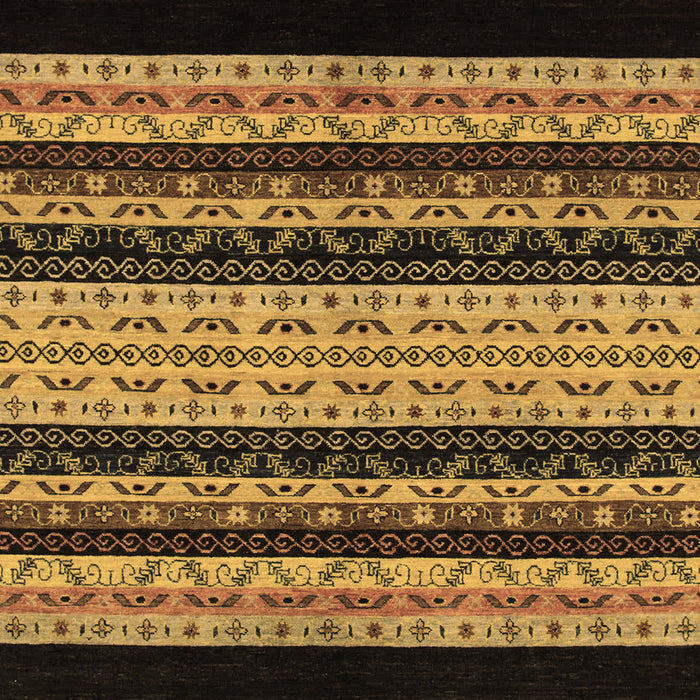 Machine Washable Abstract Brown Modern Rug, wshabs951brn