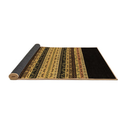 Sideview of Abstract Brown Modern Rug, abs951brn