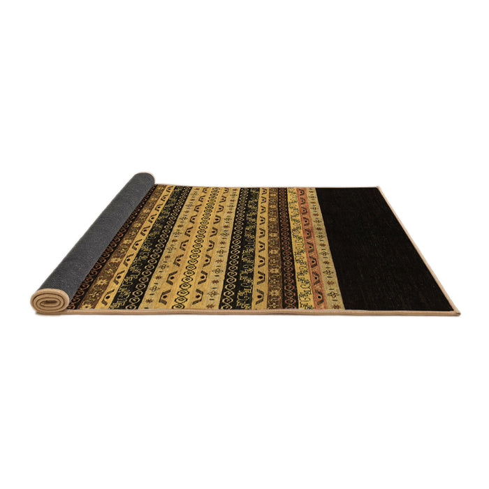 Sideview of Abstract Brown Modern Rug, abs951brn