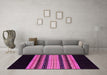 Machine Washable Abstract Pink Modern Rug in a Living Room, wshabs951pnk