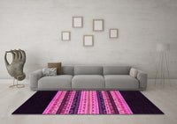 Machine Washable Abstract Pink Modern Rug, wshabs951pnk