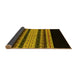 Sideview of Abstract Yellow Modern Rug, abs951yw