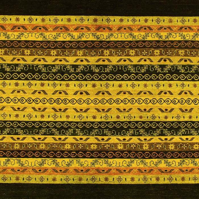 Machine Washable Abstract Yellow Modern Rug, wshabs951yw