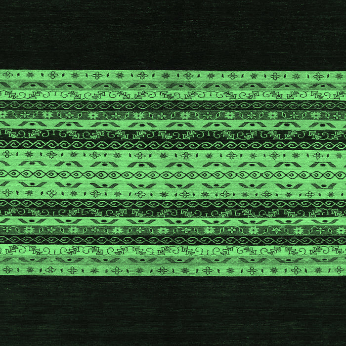 Square Abstract Emerald Green Modern Rug, abs951emgrn