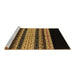 Sideview of Machine Washable Abstract Brown Modern Rug, wshabs951brn