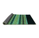 Sideview of Abstract Turquoise Modern Rug, abs951turq