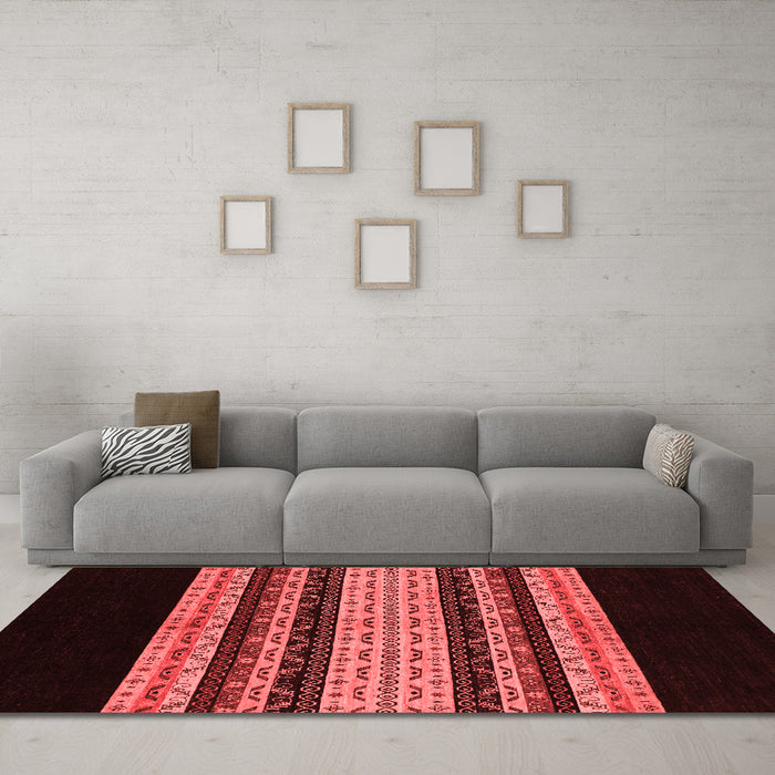 Modern Red Washable Rugs