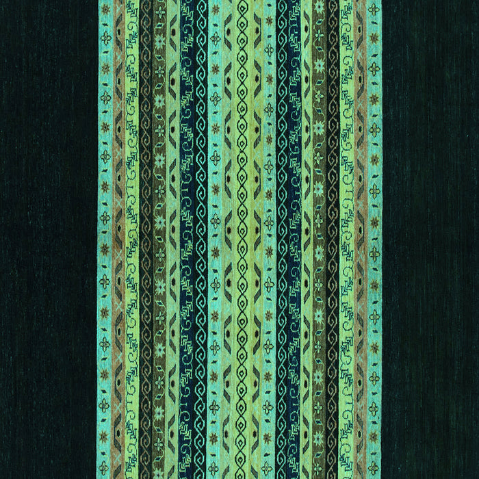 Square Machine Washable Abstract Turquoise Modern Area Rugs, wshabs951turq
