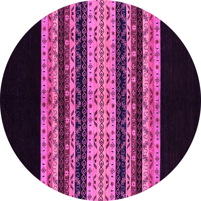 Round Machine Washable Abstract Pink Modern Rug, wshabs951pnk