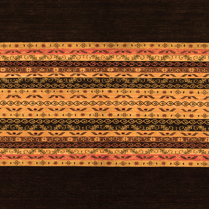 Square Abstract Orange Modern Rug, abs951org