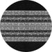 Round Machine Washable Abstract Gray Modern Rug, wshabs951gry