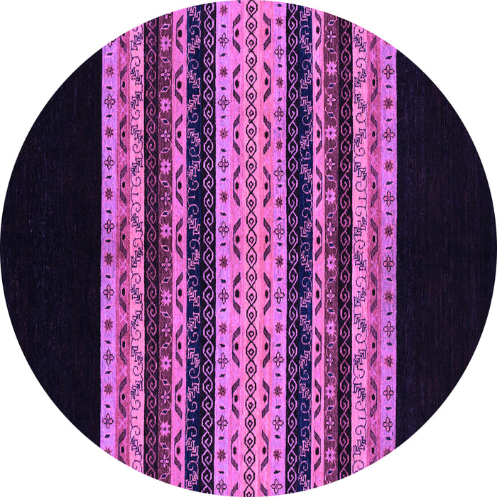 Round Machine Washable Abstract Purple Modern Area Rugs, wshabs951pur