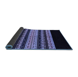 Sideview of Abstract Blue Modern Rug, abs951blu