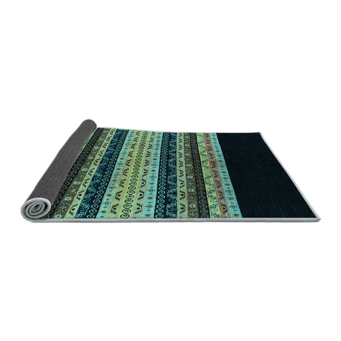 Sideview of Abstract Light Blue Modern Rug, abs951lblu