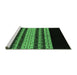 Sideview of Machine Washable Abstract Emerald Green Modern Area Rugs, wshabs951emgrn