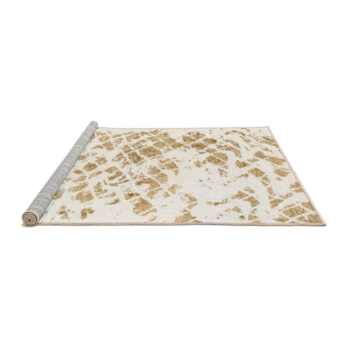 Sideview of Machine Washable Abstract Whip Beige Rug, wshabs952