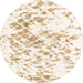 Round Abstract Whip Beige Modern Rug, abs952