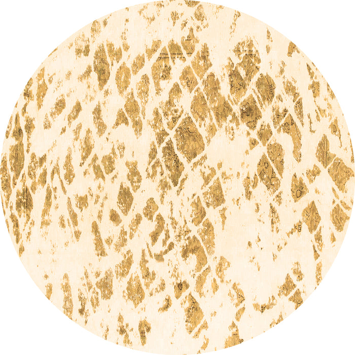 Round Machine Washable Abstract Brown Modern Rug, wshabs952brn