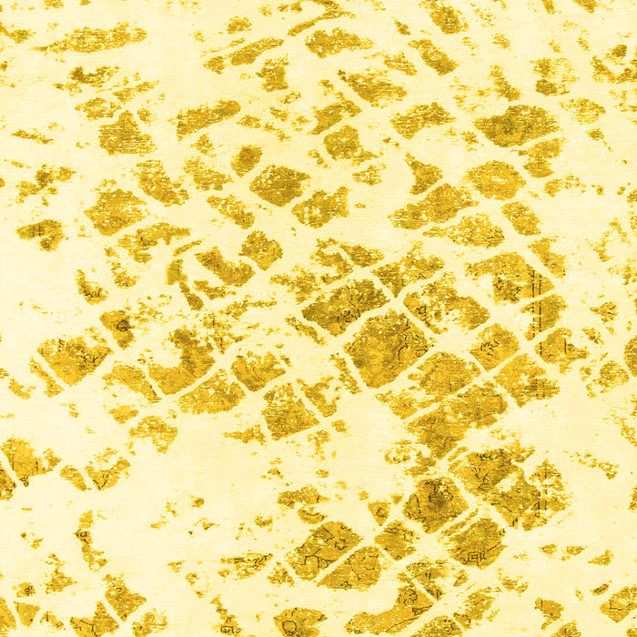 Machine Washable Abstract Yellow Modern Rug, wshabs952yw