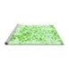 Sideview of Machine Washable Abstract Green Modern Area Rugs, wshabs952grn