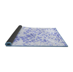 Sideview of Abstract Blue Modern Rug, abs952blu