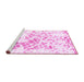 Sideview of Machine Washable Abstract Pink Modern Rug, wshabs952pnk