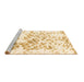 Sideview of Machine Washable Abstract Brown Modern Rug, wshabs952brn