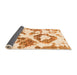 Sideview of Abstract Orange Modern Rug, abs953org