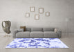 Machine Washable Abstract Blue Modern Rug in a Living Room, wshabs953blu