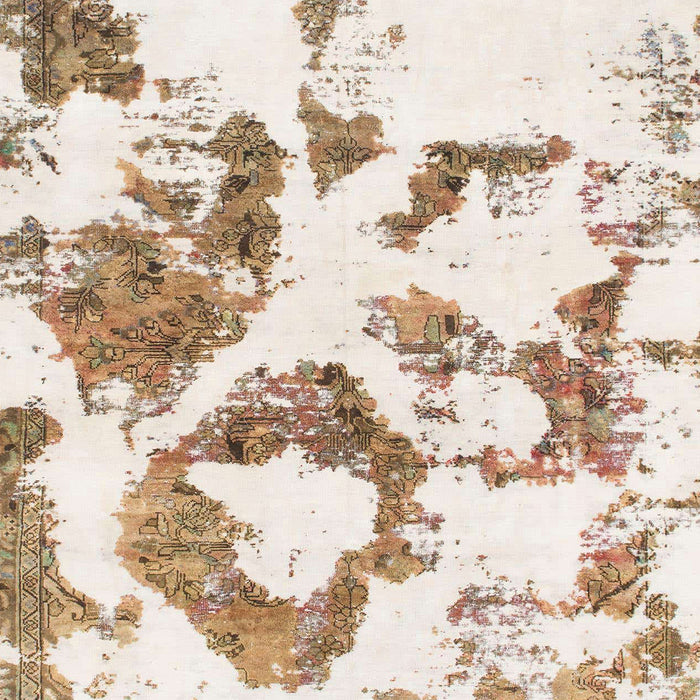 Machine Washable Abstract Champagne Beige Rug, wshabs953