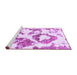 Sideview of Machine Washable Abstract Purple Modern Area Rugs, wshabs953pur