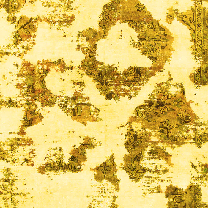 Machine Washable Abstract Yellow Modern Rug, wshabs953yw