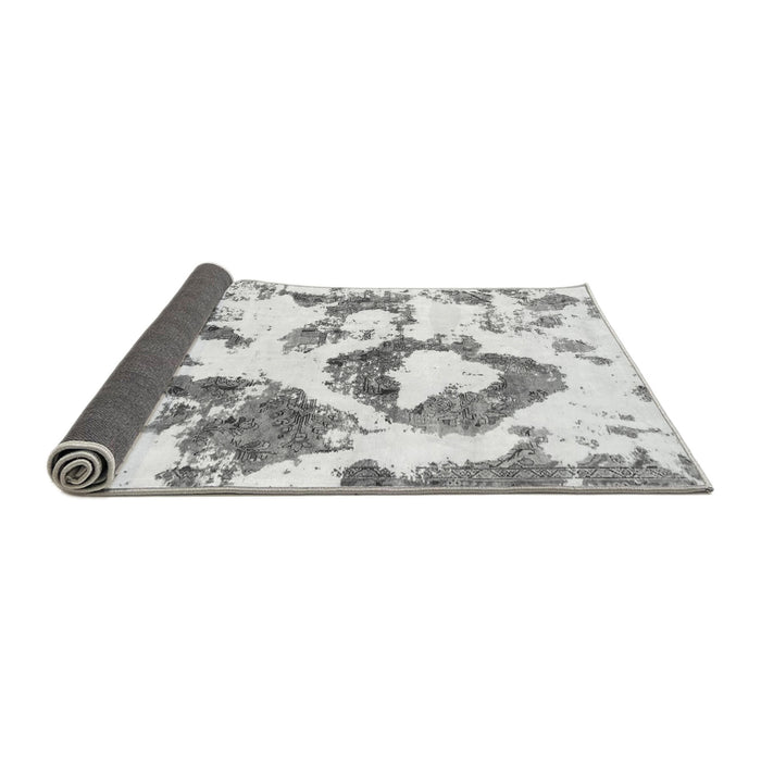 Sideview of Abstract Gray Modern Rug, abs953gry