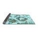 Sideview of Abstract Light Blue Modern Rug, abs953lblu