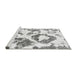 Sideview of Machine Washable Abstract Gray Modern Rug, wshabs953gry