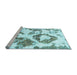 Sideview of Machine Washable Abstract Light Blue Modern Rug, wshabs953lblu