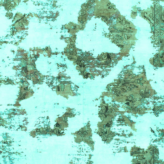 Machine Washable Abstract Turquoise Modern Area Rugs, wshabs953turq